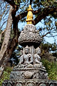 Swayambhunath - small devotional caityas line up the 365 steps of the eastern stairway ascending the hill.