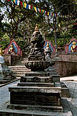 The start of the devotional ascent to the Swayambhunath hill, the gateway give access to the pilgrims ascending the 365 steps.