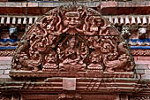 Sankhu - Vajra Jogini Temple. Wooden torana of the two-tiered pagoda temple dedicated to Ugratara. 