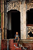 Orissa - Bhubaneswar, old traditional houses near the Lingaraja deul. 