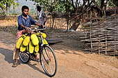 Orissa Rayagada district - the market of Chatikona. Jackfruit seller. 