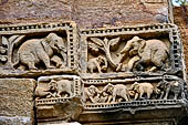 Orissa - Bhubaneswar, Chitrakarini Temple. North Western subsidiary shrine, elephant panel 
