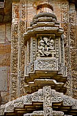Orissa - Bhubaneswar, Chitrakarini Temple. Decoration with miniature shrines. 