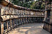 Hirapur - the Sixtyfour Yoginis Temple, view of the S-E corner, note the mandapa on the right of the picture. 