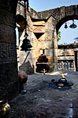 Hirapur - the Sixtyfour Yoginis Temple, detail of the mandapa. 