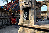 Hirapur - the Sixtyfour Yoginis Temple, detail of the mandapa. 