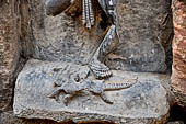 Hirapur - the Sixtyfour Yoginis Temple, detail of the mount of Yogini n 40 (clockwise) a scorpion. 