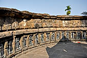 Hirapur - Sixtyfour Yoginis Temple. View of N-E corner from Yogini n 43 (from the far right of the picture) to Yogini n 57. 