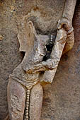 Hirapur - the Sixtyfour Yoginis Temple, Katyayani n 2 (clockwise), detail of the attendant. 
