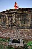 Hirapur - view of the Sixtyfour Yoginis Temple, with Katyayani n 5 in a niche of the outer wall. 