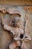 Hirapur - the Sixtyfour Yoginis Temple, Katyayani n 9 (clockwise), the deity is nude and holds a sword and a skull-cup. The attendant is absent. 