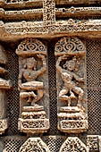 Konarak - Orissa. The Sun Temple, decorations of the bhoga mandapa.