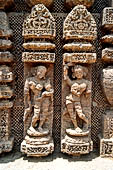 Konarak - Orissa. The Sun Temple, decorations of the bhoga mandapa.