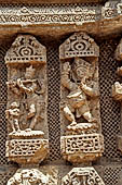 Konarak - Orissa. The Sun Temple, decorations of the bhoga mandapa.