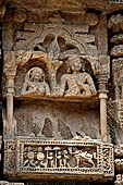 Konarak - Orissa. The Sun Temple, detail of the decoration of the platform of the jagamohana-deul complex.
