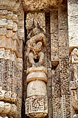 Orissa - Konarak - The Sun Temple. life size statues of the Jagamohan.