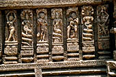 Konarak - Orissa. The Sun Temple, detail of the Naga-Nagi decoration of the platform of the jagamohana-deul complex.
