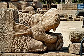 Konarak - Orissa. The Sun Temple, sculpture fragment left on the ground.