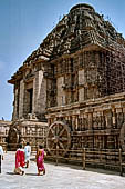 Orissa - Konarak - The Sun Temple. The Jagamohan with its impressive pyramidal roof.