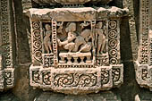 Konarak - Orissa. The Sun Temple, detail of the decoration of the Mayadevi temple 