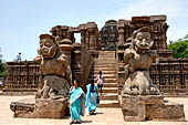 Orissa - Konarak - The Sun Temple, eastern steps leading to the bhoga mandapa