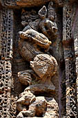 Orissa - Konarak - The Sun Temple, vyala of the bhoga mandapa
