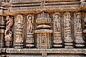 Konarak - Orissa. The Sun Temple, decorations of the platform. 