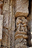 Orissa - Konarak - The Sun Temple. Weird life size statues, mostly of musicians and dancers, of the Jagamohan.