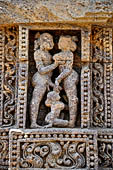 Konarak - Orissa. The Sun Temple, decorations of the platform. 