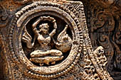 Konarak - Orissa. The Sun Temple, details of the twelve pairs of the great wheels arrayed along the platform. 
