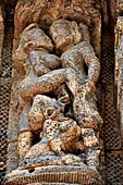 Konarak - Orissa. The Sun Temple, decorations of the platform.