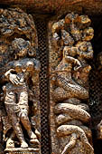 Konarak - Orissa. The Sun Temple, decorations of the platform.