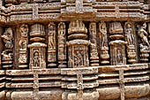Konarak - Orissa. The Sun Temple, decorations of the platform.