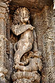 Orissa - Konarak - The Sun Temple. Weird life size statues, mostly of musicians and dancers, of the Jagamohan.