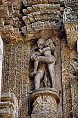Orissa - Konarak - The Sun Temple. Weird life size statues, mostly of musicians and dancers, of the Jagamohan.