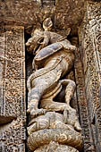Orissa - Konarak - The Sun Temple. life size vyala of the Jagamohan.