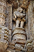 Orissa - Konarak - The Sun Temple. Weird life size statues, mostly of musicians and dancers, of the Jagamohan.