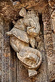 Orissa - Konarak - The Sun Temple. life size vyala of the Jagamohan.
