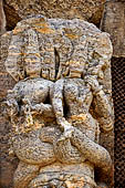 Orissa - Konarak - The Sun Temple. Weird life size statues, mostly of musicians and dancers, of the Jagamohan.