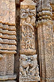 Orissa - Konarak - The Sun Temple. Weird life size statues, mostly of musicians and dancers, of the Jagamohan.