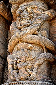 Orissa - Konarak - The Sun Temple. Nagakanya of the Jagamohan.