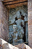 Orissa - Konarak - The Sun Temple. Parsvadevata of the Northern niche of the deul, the green chlorite statues of Surya..