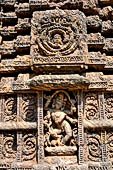 Orissa - Konarak - The Sun Temple. Detail of the decoration of the Mayadevi temple , dancing Shiva