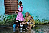 Orissa - Puri, around the holy tank called Narendra Sagar. 