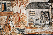 Orissa - Raghurajpur. Murals. 