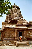 Orissa - Bhubaneswar. Rajarani temple, monumental entrance of the jagamohana. 