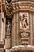 Orissa - Bhubaneswar. Rajarani temple, sculptural decorations of the deul. 