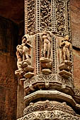 Orissa - Bhubaneswar. Rajarani temple, sculptural decorations of the deul. 