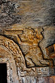 Orissa - Bhubaneswar. Udaigiri, Cave n4, panel with friezes.