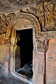Orissa - Bhubaneswar. Udaigiri, Cave n4, panel with friezes.
